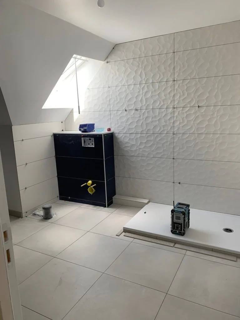 Création de salle de bains à Blainville-sur-Orne : avant travaux